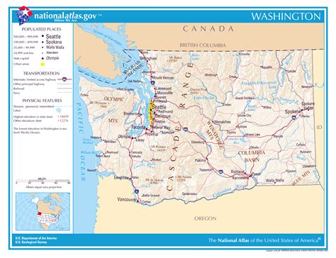 Large detailed map of Washington state. Washington state large detailed map | Vidiani.com | Maps ...