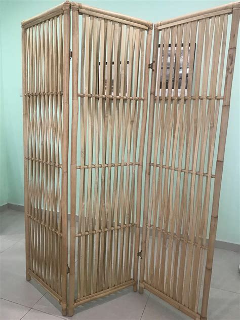 IKEA JASSA collection bamboo room divider, Furniture, Home Decor ...