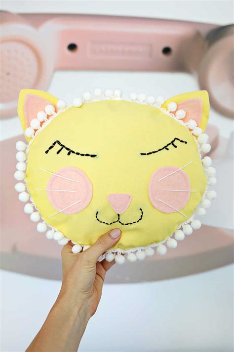 Cat Face Pillow DIY! - A Beautiful Mess