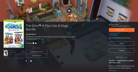 Pre-Order The Sims 4 Plus Cats & Dogs Bundle at Origin | SimsVIP