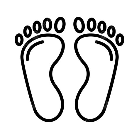 Footprint Line Icon Vector, Foot, Footprint, Footsteps PNG and Vector ...