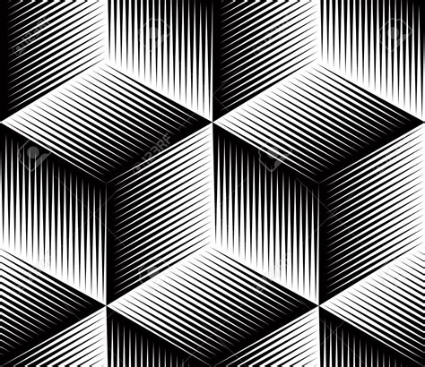 Black And White Illusive Abstract Geometric Seamless 3d Pattern ... | Geometric shapes design ...