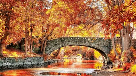 Bridge In Autumn Wallpapers - Wallpaper Cave