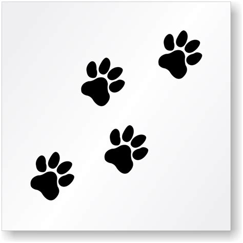 Dog Paw Prints Symbol Floor Stencil | Quick Delivery, SKU - ST-0439