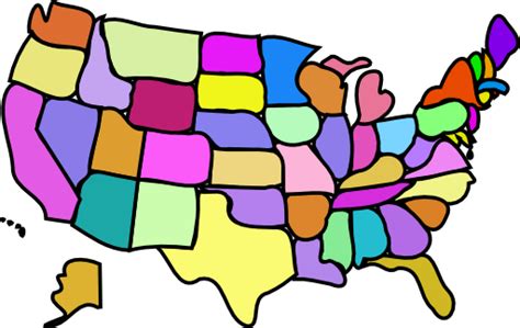 U S Map Cartoony Clipart | i2Clipart - Royalty Free Public Domain Clipart