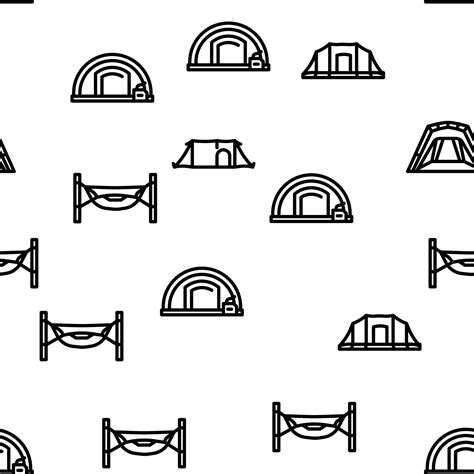 tent equipment tourism vector seamless pattern 21751692 Vector Art at ...