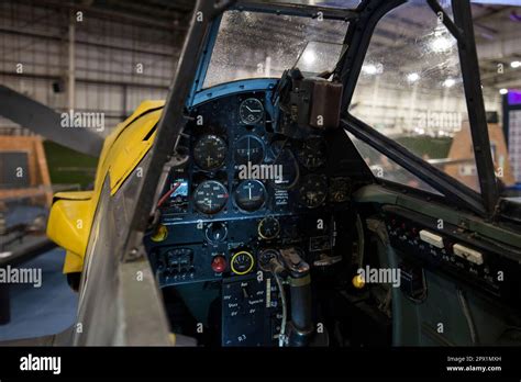 Messerschmitt Bf 109E-3 cockpit interior Stock Photo - Alamy