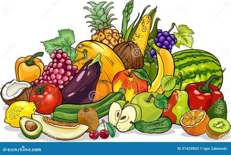 Animated Fruits And Vegetables Clipart