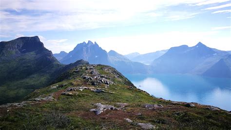 Hiked up Segla, on the island of Senja in Northern Norway today. The heat beat me, so I didn't ...