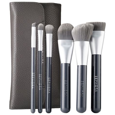 Sephora: SEPHORA COLLECTION : Deluxe Charcoal Antibacterial Brush Set : makeup-brush-sets ...