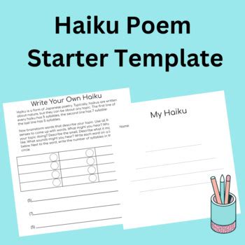 Create your own Haiku Poem-Poetry Starter template by The Laidback Librarian