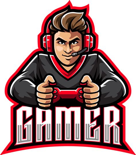 Gamer esport mascot logo design By Visink | TheHungryJPEG