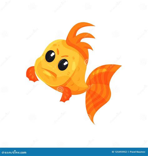 Angry Goldfish Art Drawing Beautiful Illustration Royalty-Free Cartoon | CartoonDealer.com ...