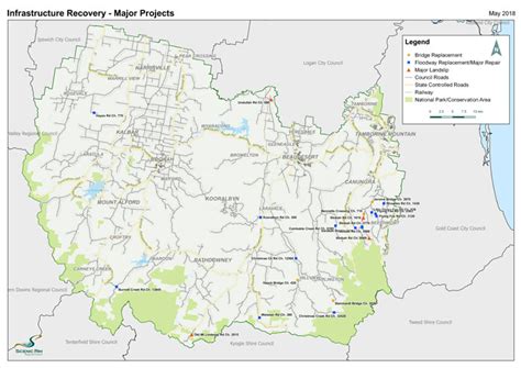 Map Of Scenic Rim Qld