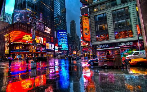 2000x2000px | free download | HD wallpaper: cities, city, lights, neon, night, rain, square ...