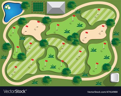 Golf course Royalty Free Vector Image - VectorStock