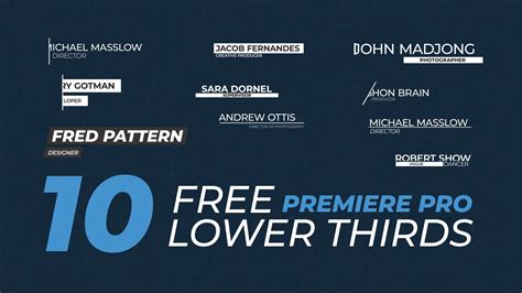 Free premiere pro lower thirds - ferratemy