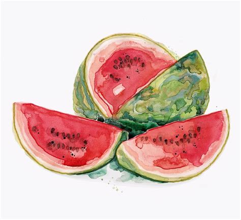 🍉🕶🌞 | #watermelon #keepingcool #heatwave #hottestdayoftheyear #melting #sketchoftheday #illust ...