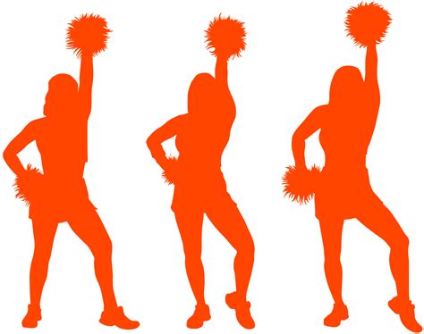 Cheerleaders Silhouette | Free vector silhouettes