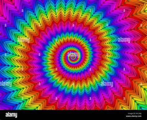 Beautiful rainbow Psychedelic Spiral Fractal Background Stock Photo - Alamy