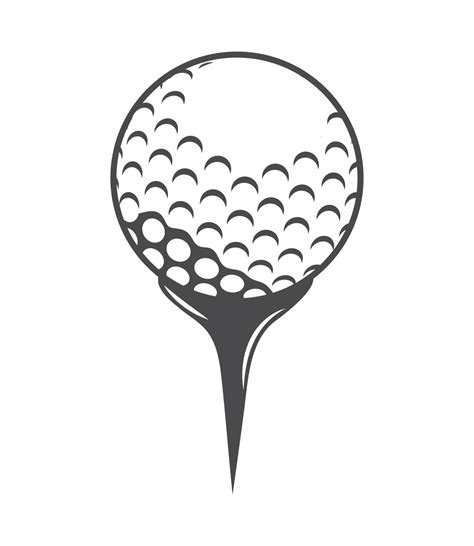 golf ball on tee 10463305 Vector Art at Vecteezy