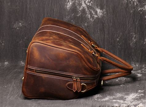 20 Leather Duffel Bag Personalized Leather Travel Bag - Etsy