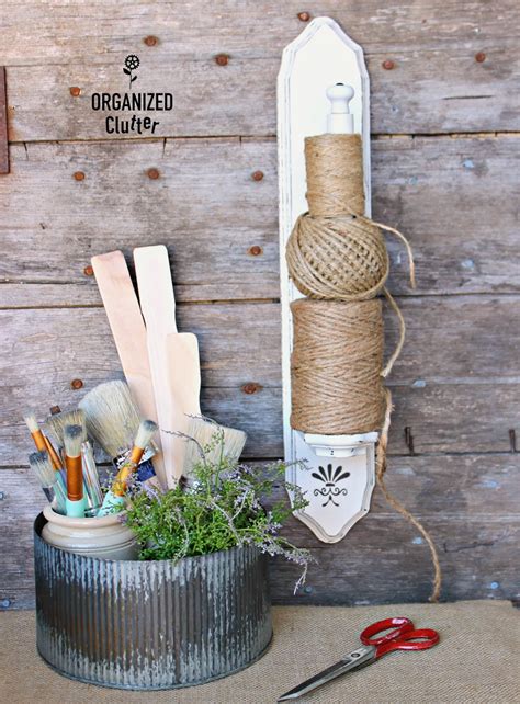 Thrift Shop Wall Candle Sconce to Stylish Twine Holder - Organized Clutter