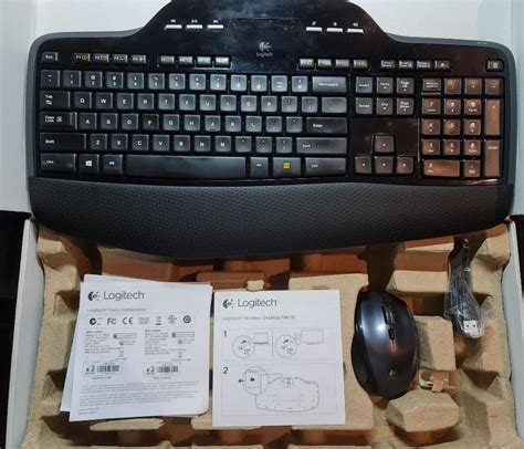 Logitech MK710 Wireless Keyboard and Mouse Combo, Built-In LCD Status ...