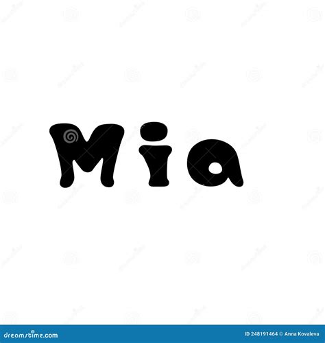 The Female Name is Mia. Background with the Inscription - Mia. a Postcard for Mia ...