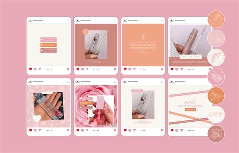 Sparkling Rose Cosmetics brand identity on Behance