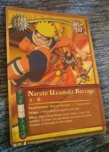 NARUTO UZUMAKI BARRAGE 085 SUPER RARE GOLD FOIL TRADING CARD TCG CCG ...