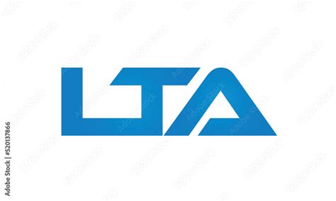 Connected LTA Letters logo Design Linked Chain logo Concept Stock ...