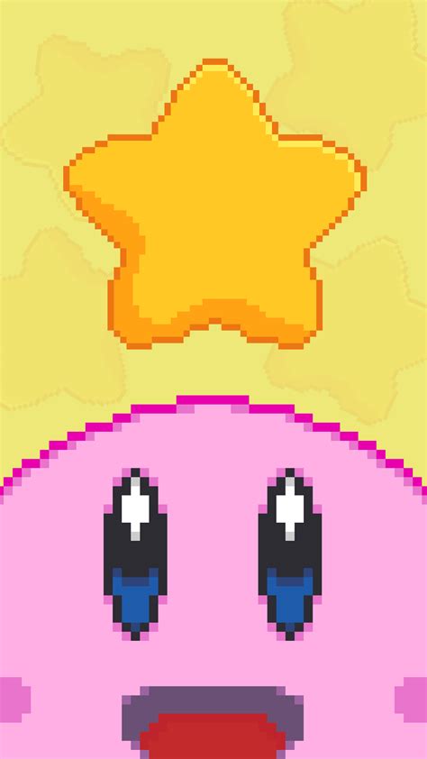 Kirby phone wallpaper i made in pixelart : r/Kirby