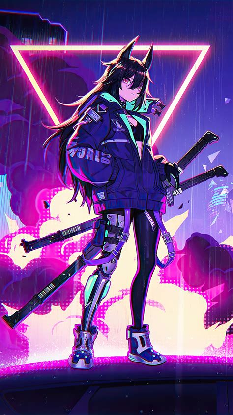 Anime, Cyberpunk, Sci-Fi, Katana, Anime Girls HD Phone Wallpaper | Rare Gallery