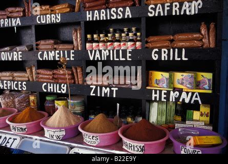 Several spices offered on bazar Downtown Hurghada Egypt Stock Photo - Alamy