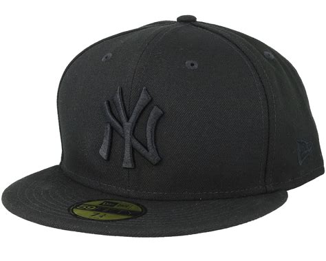 New York Yankees MLB Basics Black/Black 59Fifty Fitted - New Era caps - Hatstoreworld.com