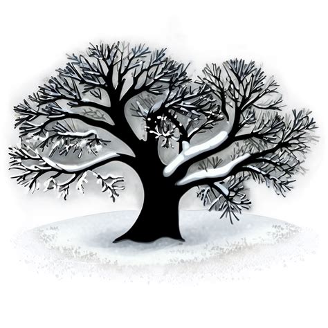 Download Snowy Tree Silhouette Png 23 | Wallpapers.com