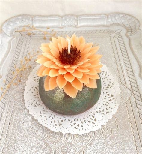 Orange Gerbera Candle Flower Shaped Candle Floral Carving - Etsy UK | Candle shapes, Flower ...