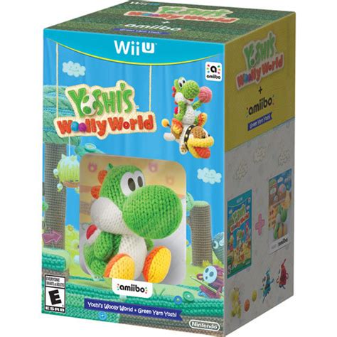 Yoshi's Woolly World + Green Yarn Yoshi amiibo Figure Nintendo Wii U ...