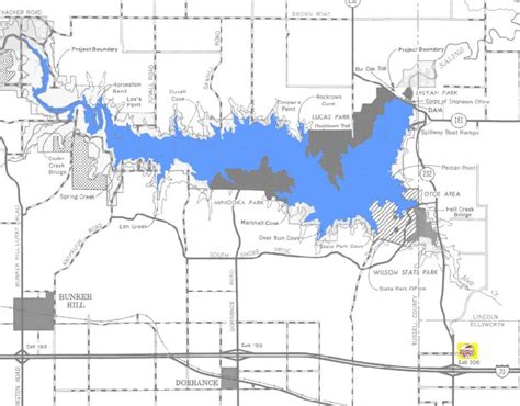 Map Of Lake Wilson Kansas | Printable Templates Free