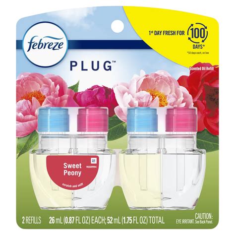 Febreze Plug Sweet Peony Scented Oil Refills - Shop Air fresheners at H-E-B