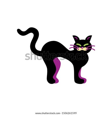 Black Cat Logo Icon Vector Illustration Stock Vector (Royalty Free ...