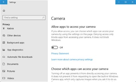 Is it possible to query the camera privacy settings for windows 10 ...