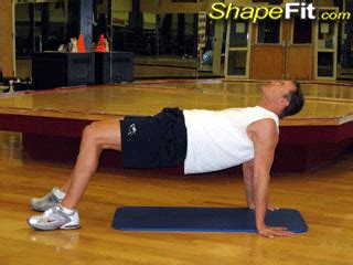 Face Up Supine Bridge - Core Exercise Guide with Photos