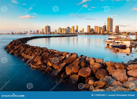 Skyline of Manila City and Manila Bay Stock Image - Image of landscape, building: 119839285