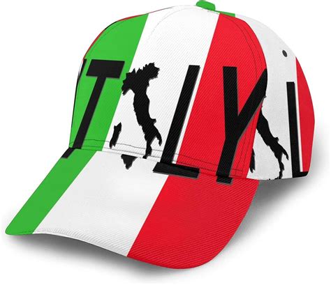 Curved Baseball Cap 3D Italy Flag Italian Map Curved Brim Adjustable Snapback Caps Sport Dad Hat ...