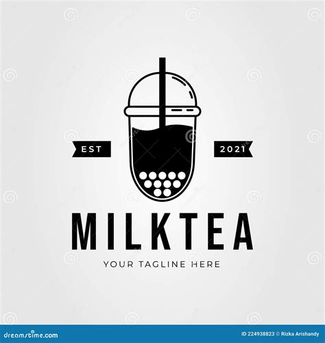 Bubble Drink and Milk Tea Logo Vector Illustration Design Stock Vector ...