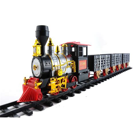 20pc Black and Red Battery Operated Classic Train Set 12" - Walmart.com ...