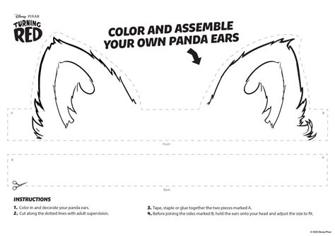 Free Printable Disney Turning Red Panda Ears Craft - Mama Likes This