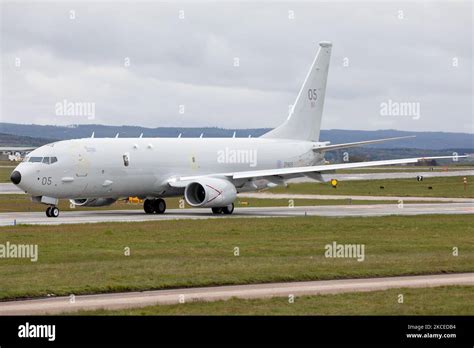 A Royal Air Force Boeing P-8 Poseidon aircraft during Exercise Joint ...